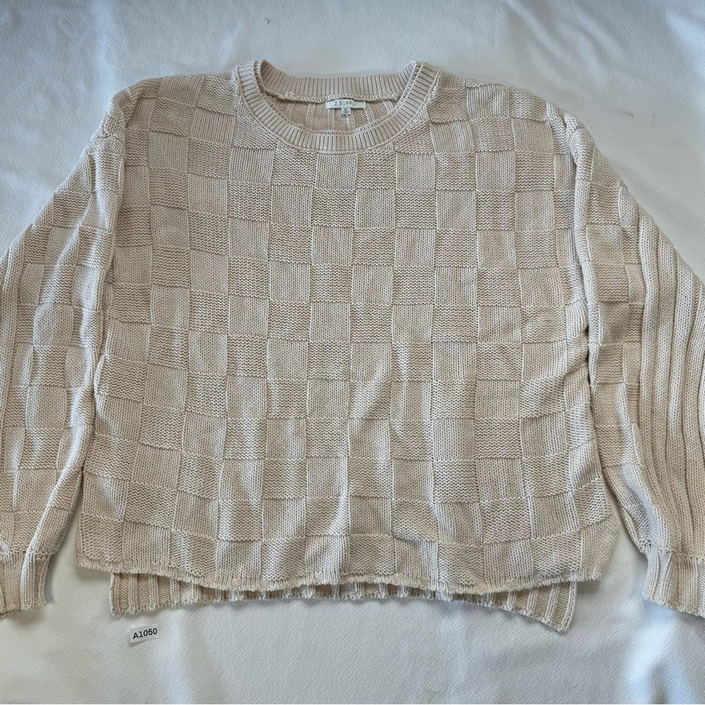 Z Supply Cream Textured Sweatshirt